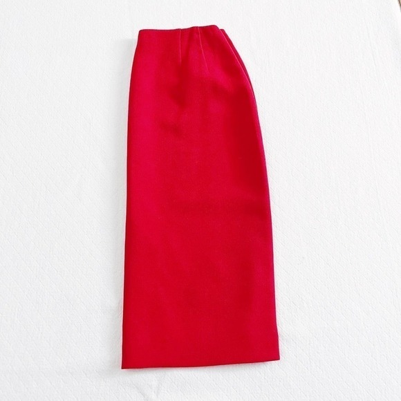 Emanuel Ungaro Fully Lined Pencil Skirt Red SZ4 - Picture 5 of 6